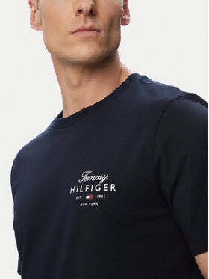 Tommy Hilfiger T-Shirt MW0MW43224 Granatowy Regular Fit