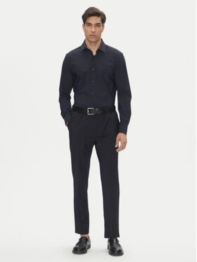 BOSS Koszula P-Hank 50539391 Granatowy Slim Fit