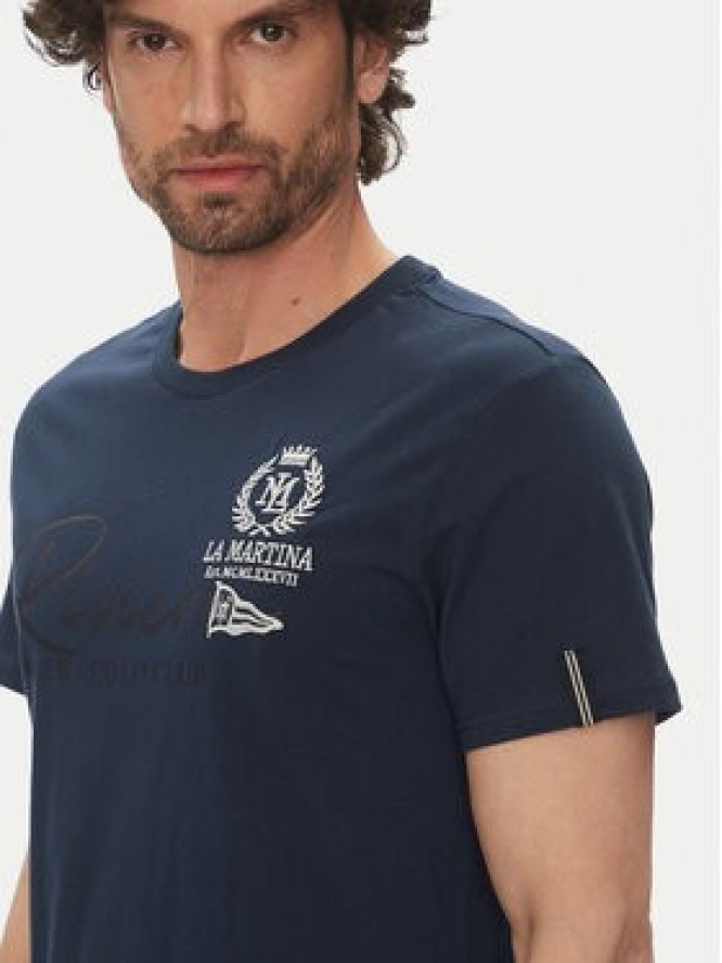 La Martina T-Shirt Algernon MAR300 JS206 Granatowy Regular Fit