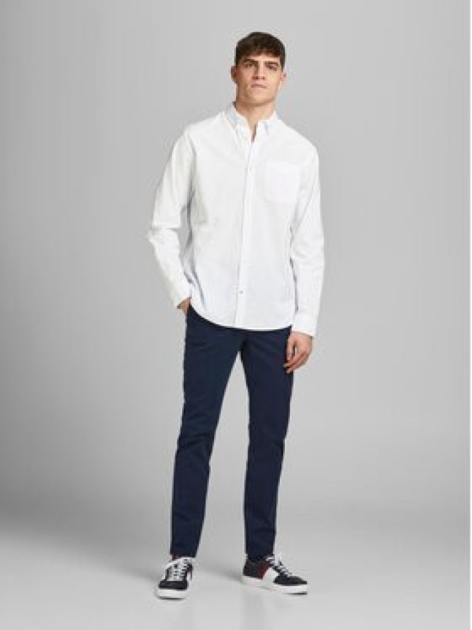 Jack & Jones Koszula 12182486 Biały Slim Fit