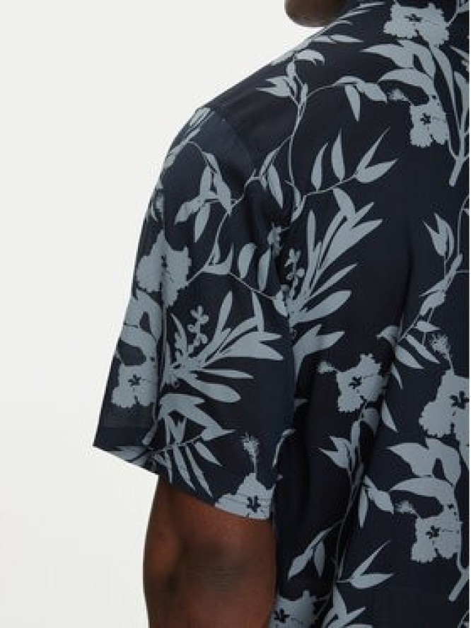 Tommy Hilfiger Koszula Bowling Shirt Print UM0UM03227 Granatowy Regular Fit