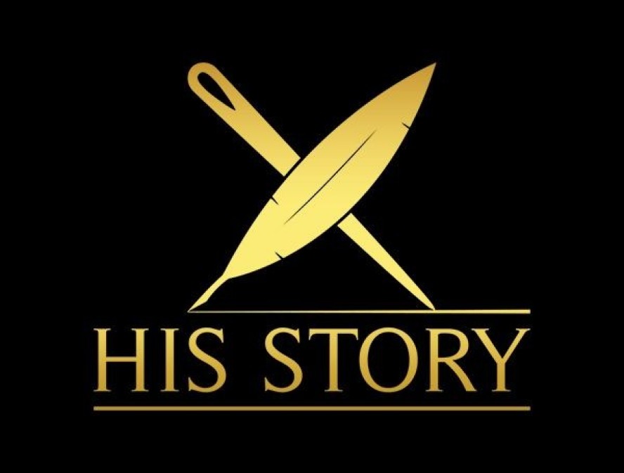 Ciepły Niebiesko-Czarny Jesienno-Zimowy Szalik - HIS STORY - Męski, z Frędzlami, Melanż