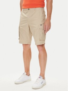 Petrol Industries Szorty materiałowe M-1050-SHO600 Beżowy Cargo Fit