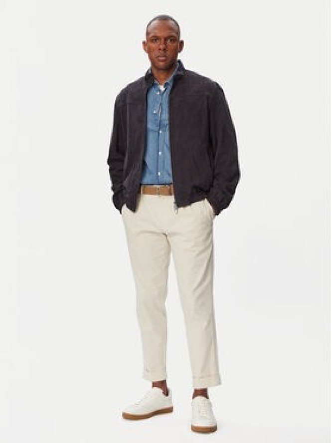 Tommy Hilfiger Kurtka skórzana Dc Essential MW0MW42691 Granatowy Regular Fit