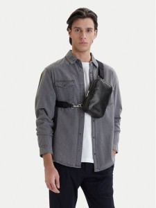 Calvin Klein Saszetka Emblem Aop Coated Square Sling LV04D3335G Czarny