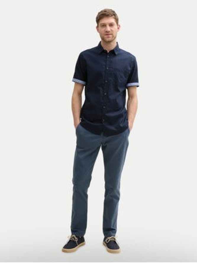 Tom Tailor Koszula 1045098 Granatowy Regular Fit