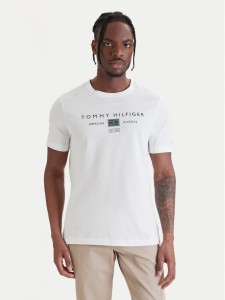 Tommy Hilfiger T-Shirt Brand Love MW0MW42365 Biały Regular Fit