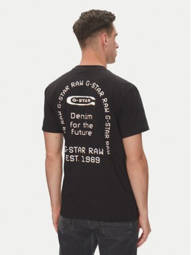 G-Star Raw T-Shirt Back Gr Arch D26047-C336 Czarny Regular Fit