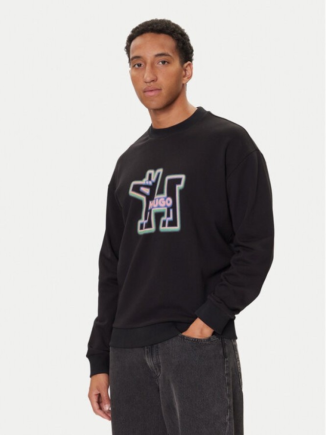 HUGO Bluza Newirex 50549213 Czarny Regular Fit