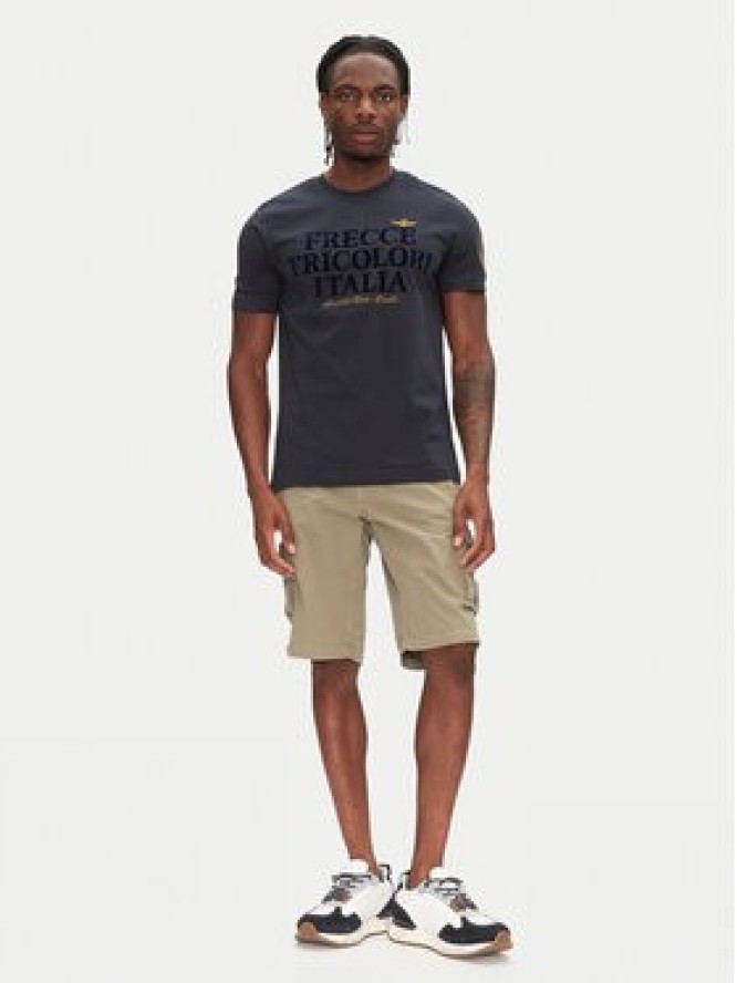 Aeronautica Militare Szorty materiałowe 251BE066CT1122 Khaki Regular Fit