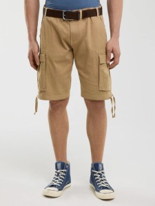 Szorty męskie z kieszeniami cargo beżowe Cargori 801