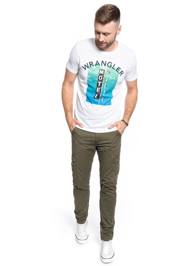 MĘSKI T-SHIRT WRANGLER SS GOOD TIMES TEE WHITE W7F8FK989 112131814