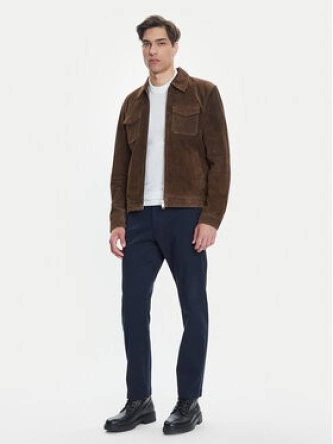 BOSS Chinosy Sanderson-L-2 50542986 Granatowy Regular Fit