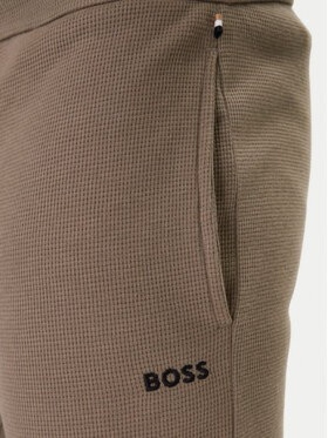 BOSS Spodnie dresowe Waffle 50535878 Brązowy Regular Fit