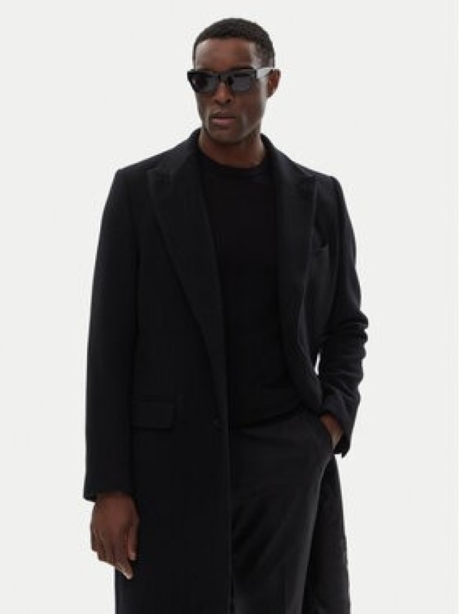 Dolce&Gabbana Płaszcz wełniany G036IT HUMJ2 Czarny Regular Fit