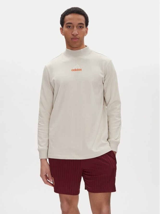 adidas Longsleeve JD5402 Beżowy Loose Fit