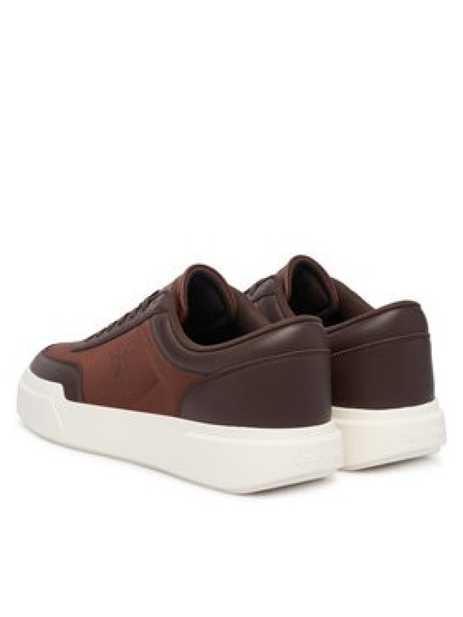 Calvin Klein Sneakersy Chunky Cups Laceup Ox Mix Mat HM0HM02326 Brązowy