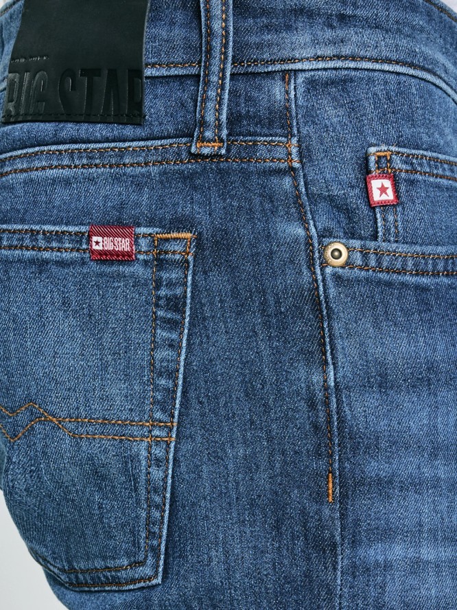 Jeansy męskie dopasowane granatowe Terry High Waist 552