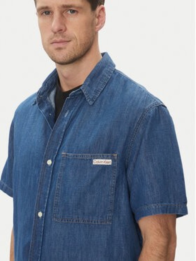 Calvin Klein Jeans Koszula jeansowa J30J327178 Niebieski Regular Fit