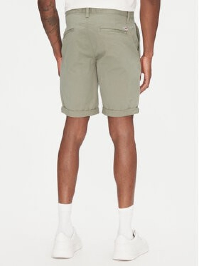 Tommy Jeans Szorty materiałowe Scanton DM0DM21950 Zielony Slim Fit