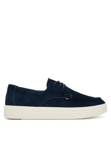 Tommy Hilfiger Półbuty Casual Suede Stitch Toe Hybrid FM0FM05707 Granatowy