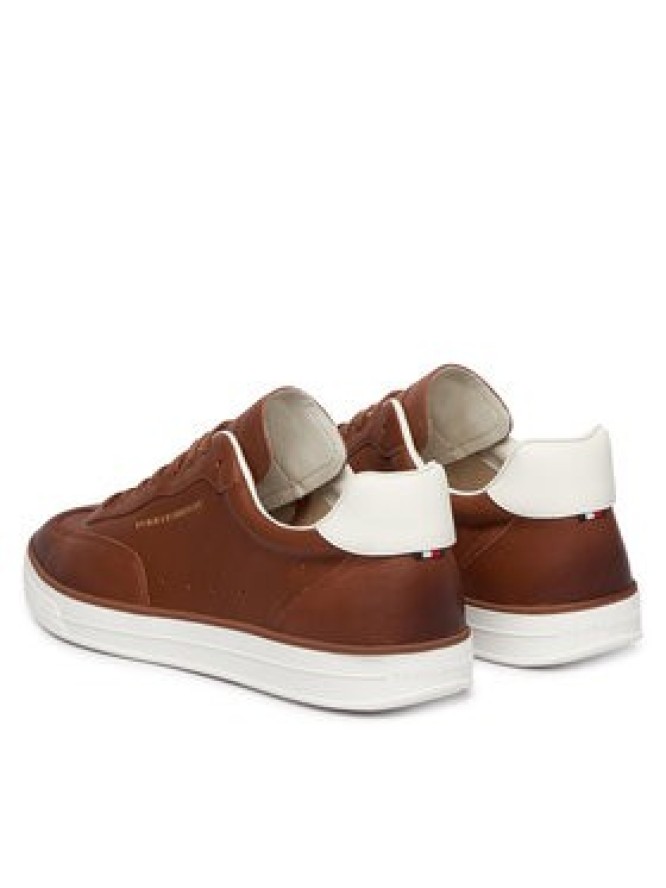Tommy Hilfiger Sneakersy Th Lo Lux 1A2 Cognac FM0FM05870 Brązowy