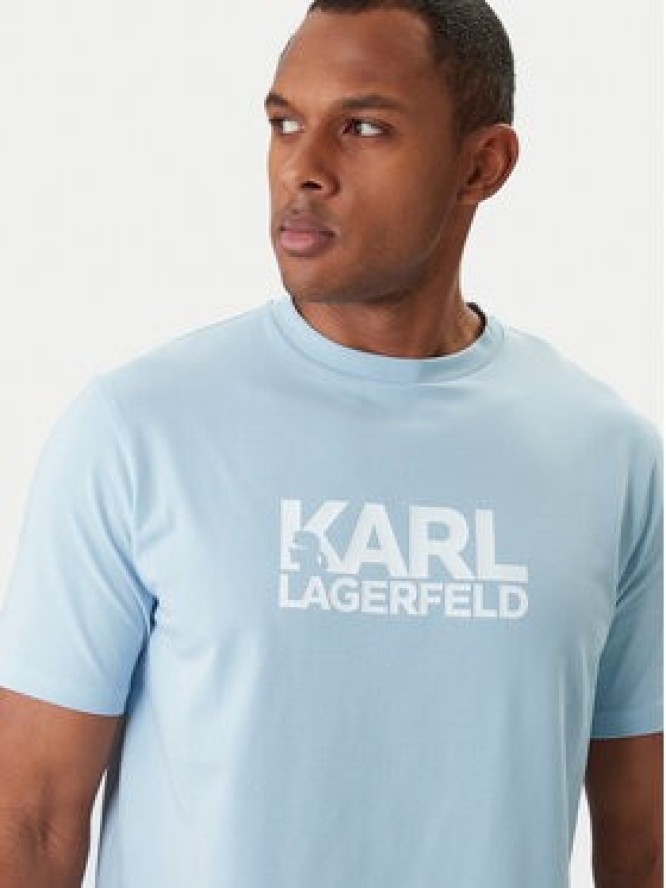 KARL LAGERFELD T-Shirt 755780 561235 Błękitny Regular Fit