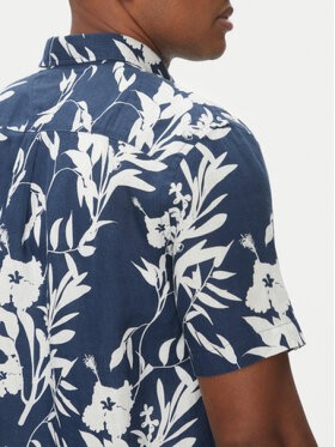 Tommy Hilfiger Koszula Tropical MW0MW38586 Granatowy Regular Fit