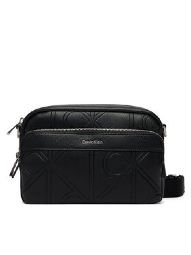 Calvin Klein Saszetka Emblem Aop Emboss Camera Bag LV04D3330G Czarny