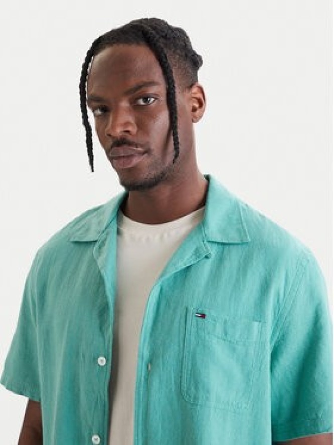 Tommy Jeans Koszula DM0DM23058 Zielony Regular Fit