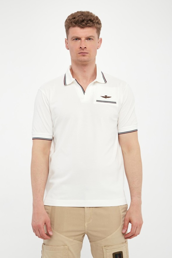Polo męskie z haftem AERONAUTICA MILITARE