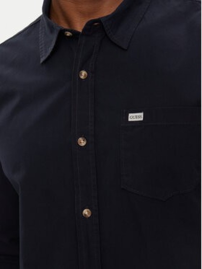 Guess Jeans Koszula M4YH35 WGCF1 Granatowy Slim Fit
