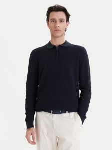 Bugatti Sweter 7100-15532E Granatowy Regular Fit