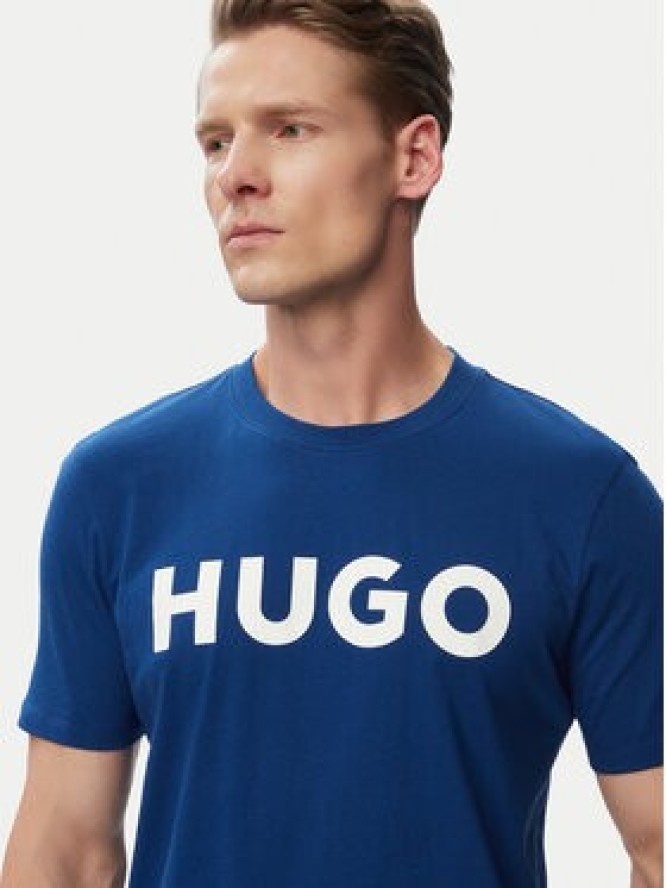 HUGO T-Shirt Dulivio 50467556 Niebieski Regular Fit