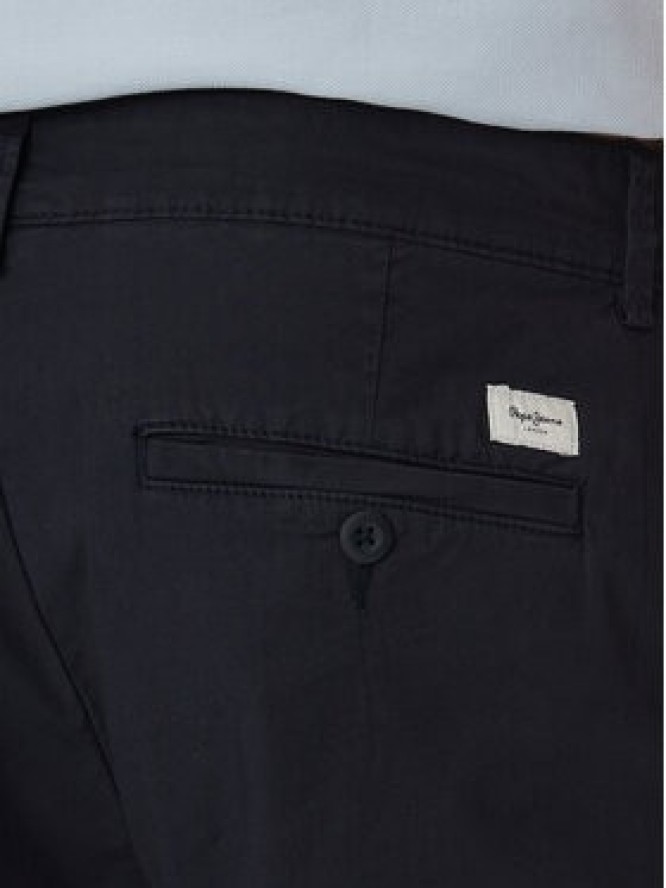 Pepe Jeans Chinosy PM211873 Granatowy Slim Fit