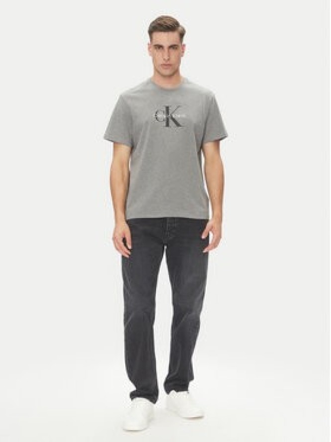 Calvin Klein Jeans T-Shirt Hero Monologo LV04RB862G Szary Regular Fit