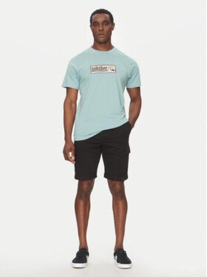 Quiksilver T-Shirt EQYZT08040 Turkusowy Regular Fit