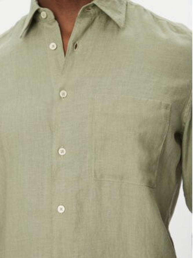 Marc O'Polo Koszula M23 7428 41002 Zielony Regular Fit