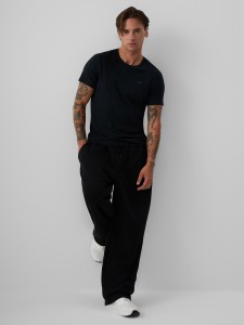 4F T-shirt slim gładki męski - szary M