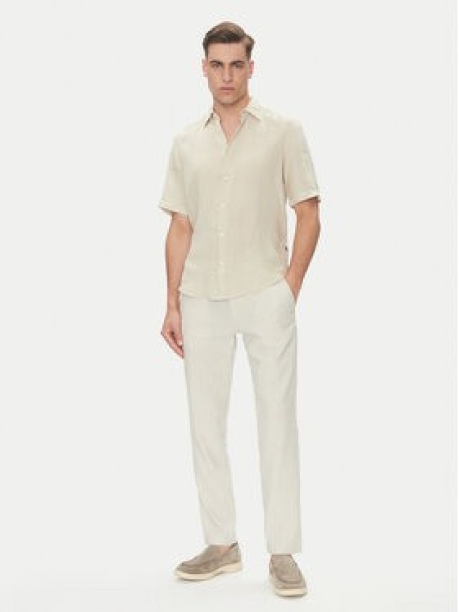 BOSS Spodnie materiałowe Sanderson-L 50536881 Beżowy Regular Fit