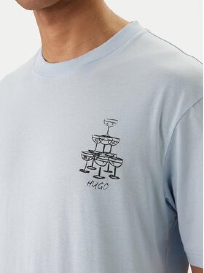 HUGO T-Shirt Nucavo 50560040 Błękitny Regular Fit