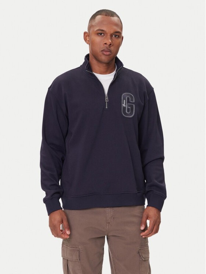 Guess Bluza M5BQ18 K0552 Granatowy Regular Fit