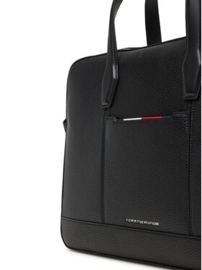 Tommy Hilfiger Torba na laptopa Th Central Slim Computer Bag AM0AM13484 Czarny