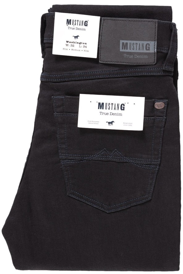 MUSTANG Washington MĘSKIE SPODNIE JEANSOWE DENIM BLACK 1007655 4000 940