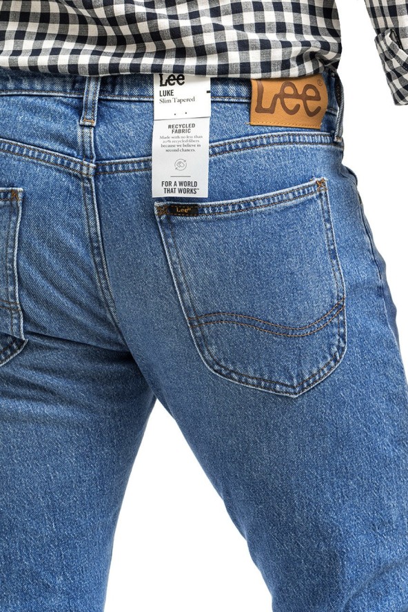 LEE LUKE MĘSKIE SPODNIE JEANSOWE MIST INDIGO L719MWLU 112322404