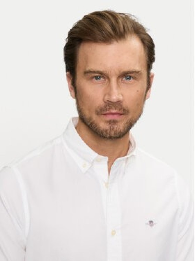 Gant Koszula 3000202 Biały Slim Fit