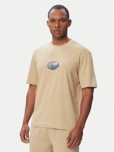 HUGO T-Shirt Nadero 50566032 Beżowy Regular Fit