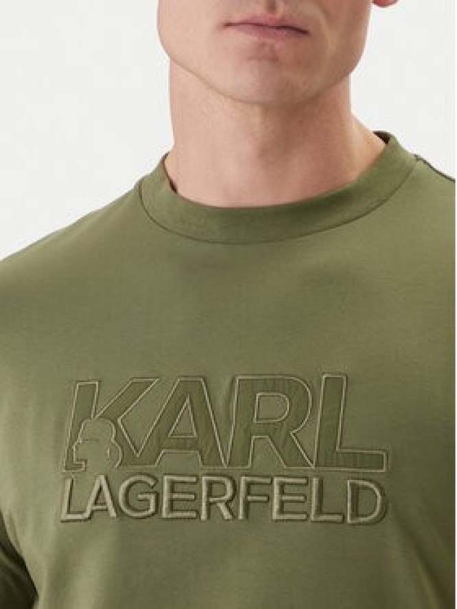 KARL LAGERFELD T-Shirt 755035 562221 Zielony Regular Fit