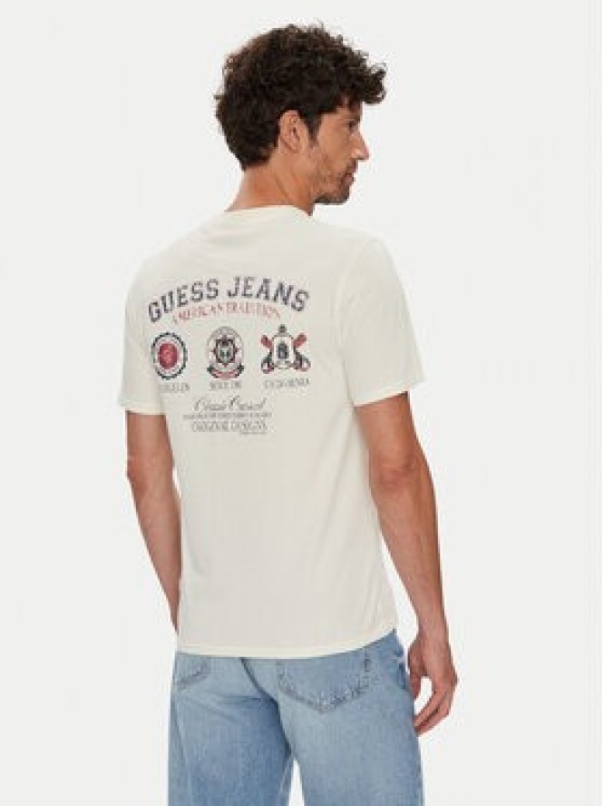 Guess Jeans T-Shirt M5YI04 K8HM0 Écru Regular Fit