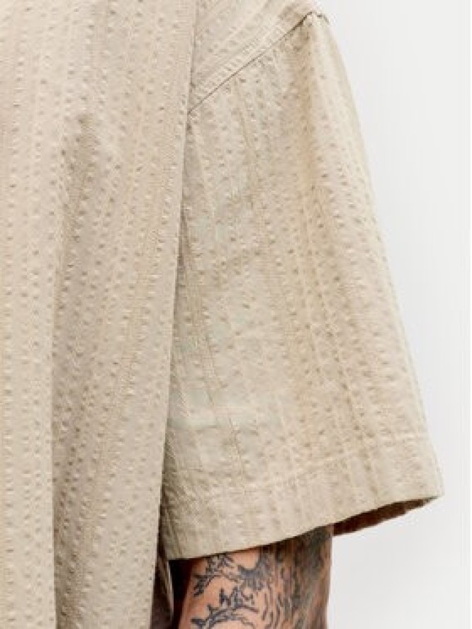 Jack & Jones Komplet koszula i szorty materiałowe Tyson 12297649 Beżowy Relaxed Fit